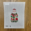 Red Long Coat with Reindeer Santa Canvas