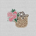 Pink Hydrangea Basket Canvas