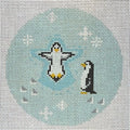 Penguins in the Snow Canvas