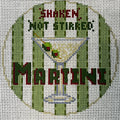 Happier Hour Martini Coaster Round Canvas