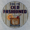Happier Hour Old Fashioned Coaster Round Canvas