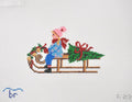 Festive Sled Girl Canvas