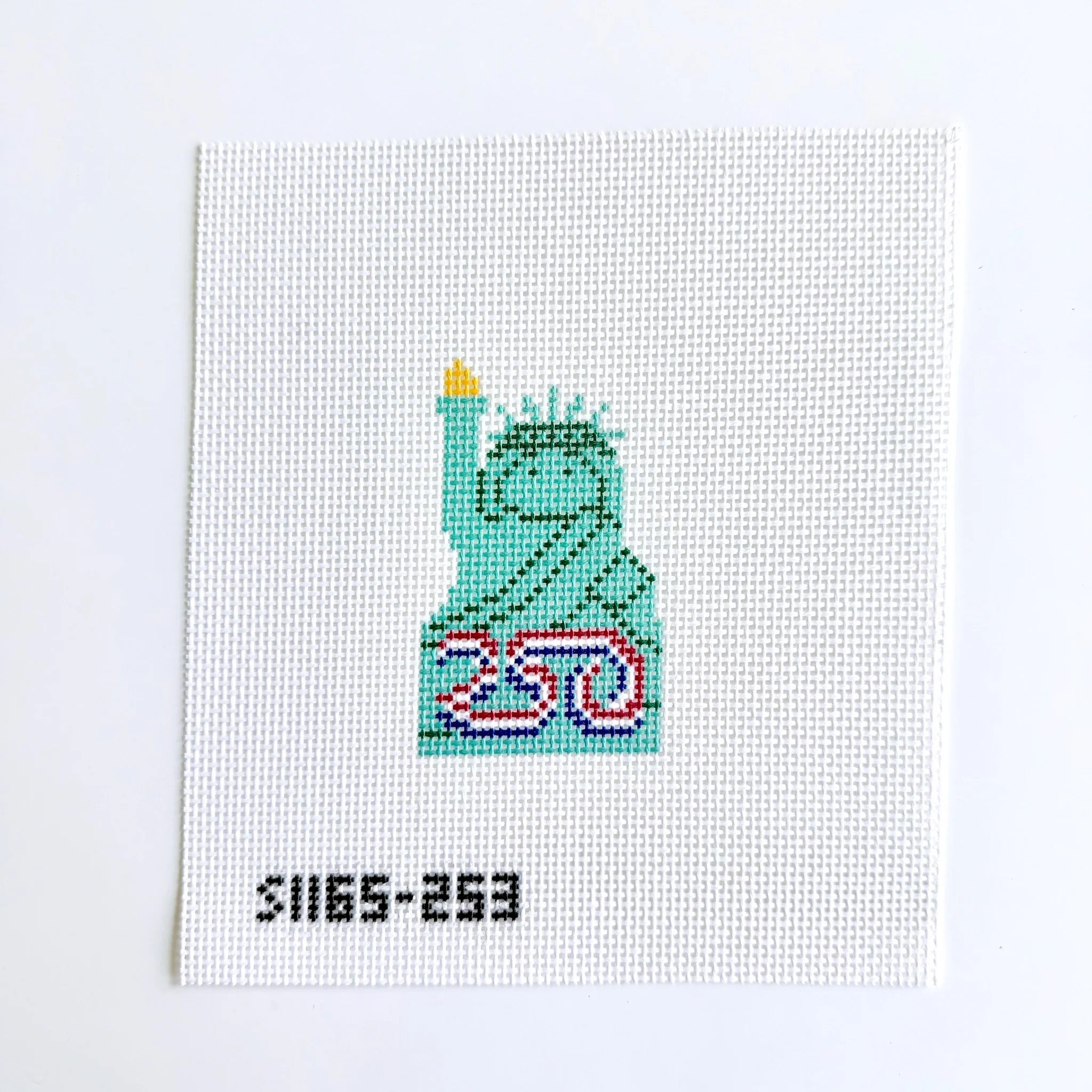 America 250 Statue of Liberty Patriotic Stitch It Angel Canvas