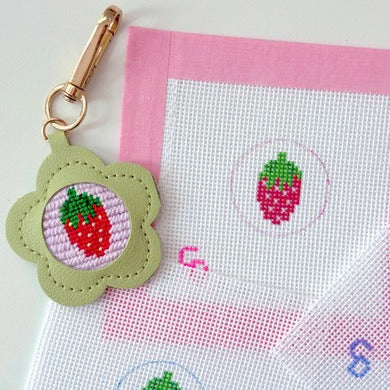 Mini Strawberry 1" Key Fob Insert Canvas