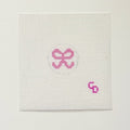 Mini Pink Bow 1" Key Fob Insert Canvas