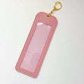 Pink Self Finishing Leather Bookmark