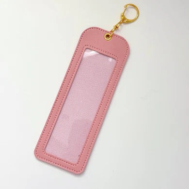 Pink Self Finishing Leather Bookmark