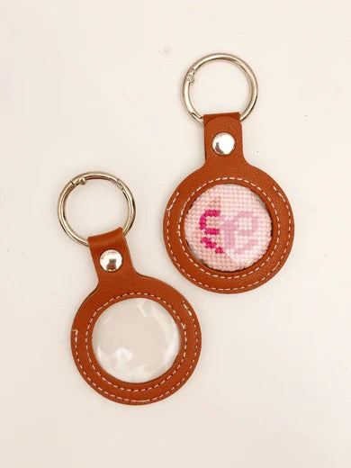 Brown Self Finishing Leather Key Fob