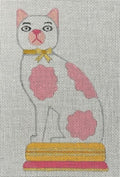 Pink Staffordshire Cat Canvas