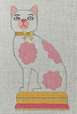 Pink Staffordshire Cat Canvas