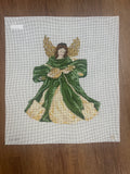 Green and Gold Angel Canvas