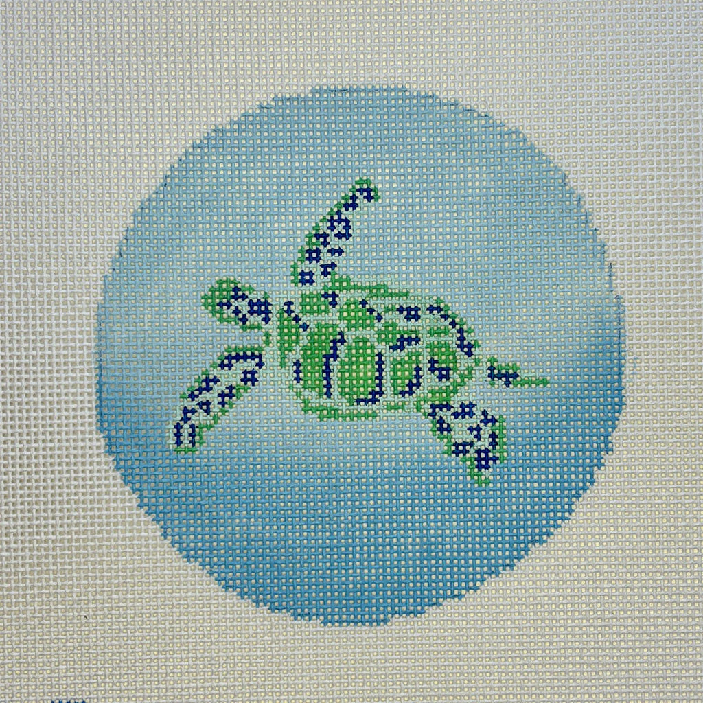 Sea Turtle Round Canvas