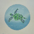 Sea Turtle Round Canvas