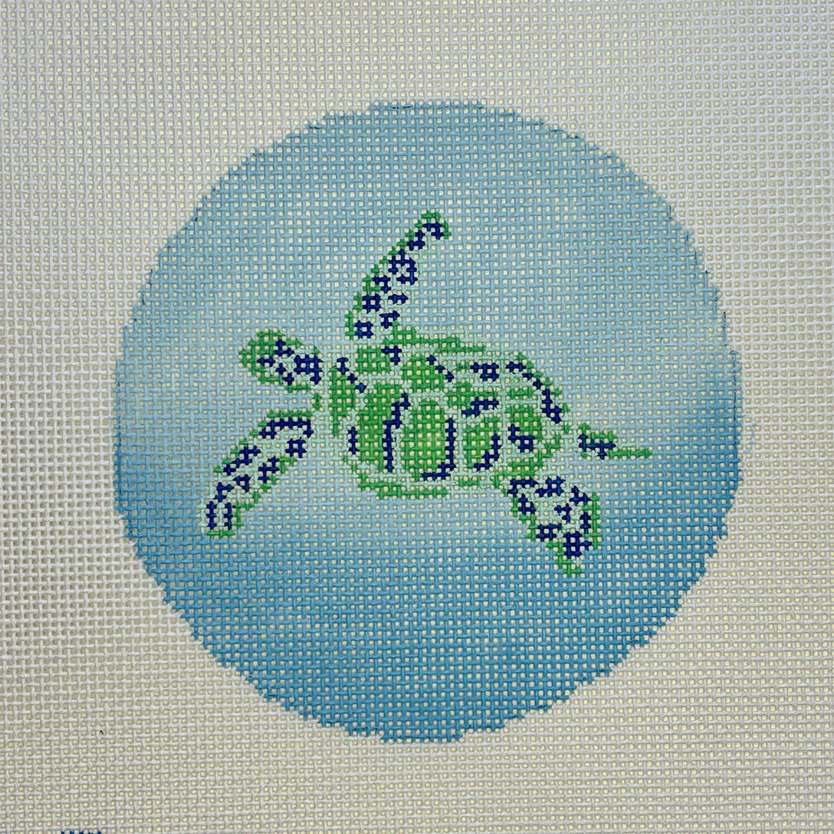 Sea Turtle Round Canvas