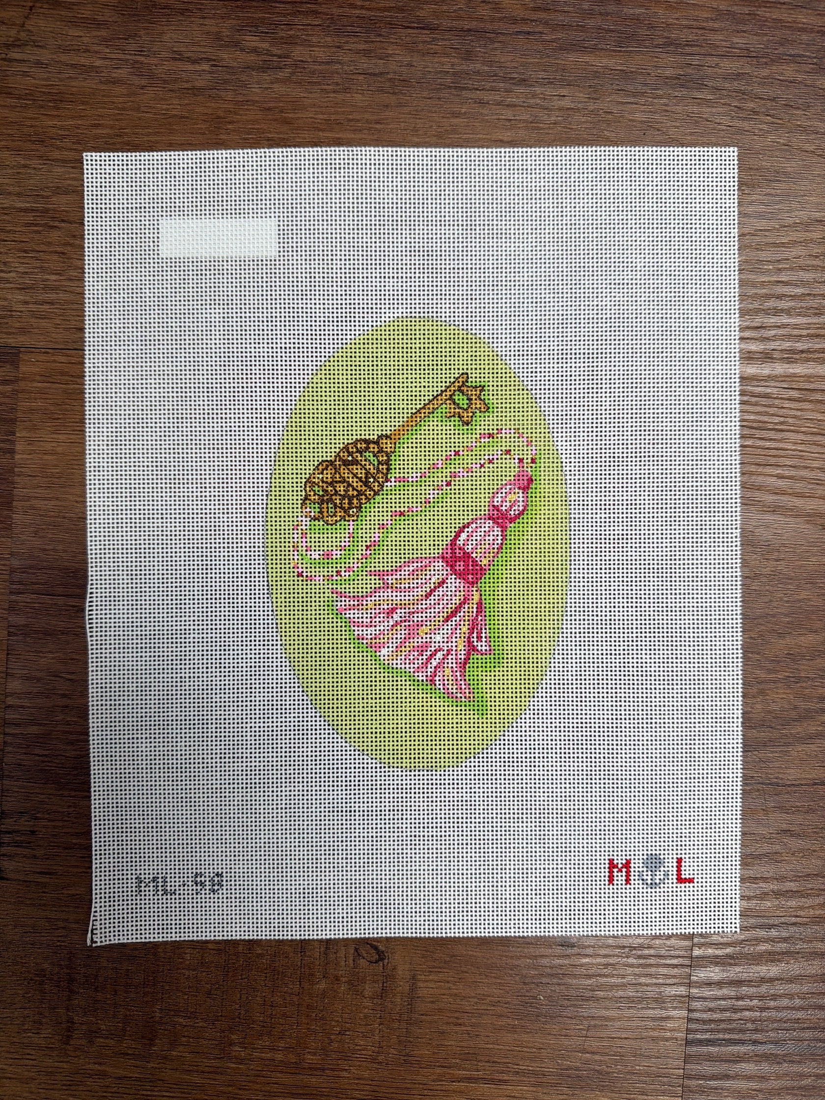 Pink Tassel with Key Canvas