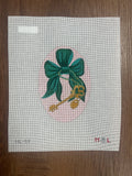 Green Bow with Key Canvas