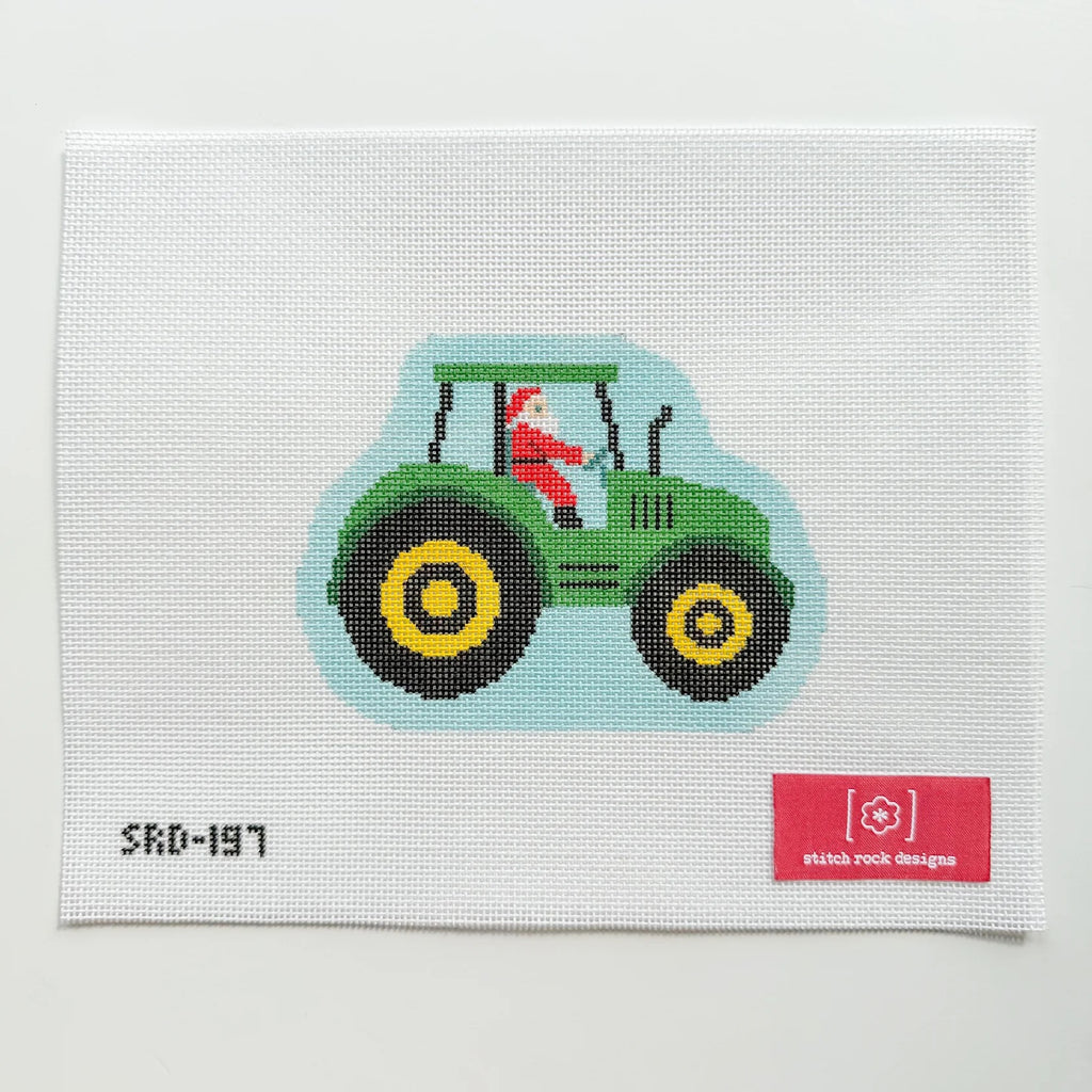 Tractor Santa Canvas