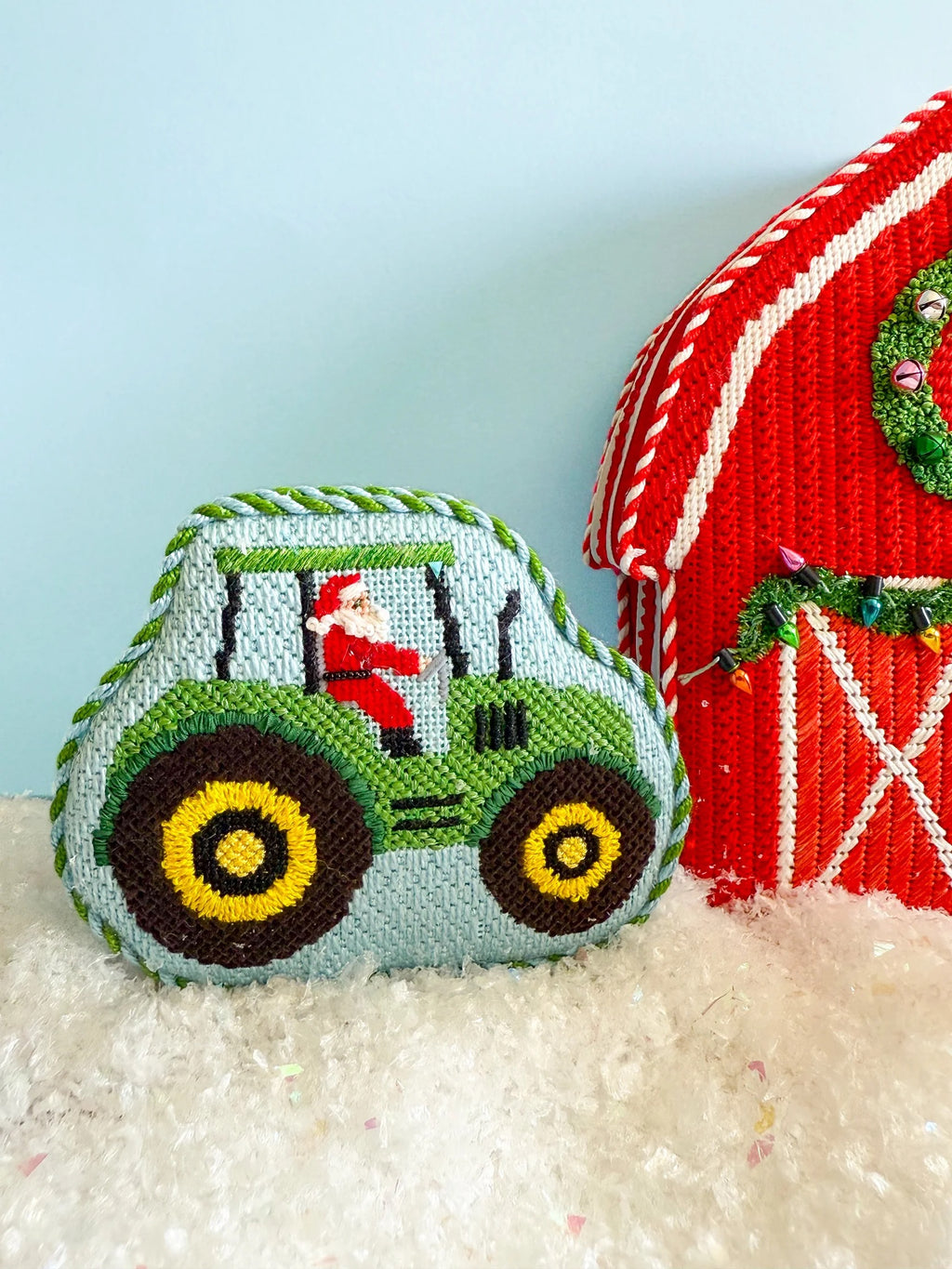 Tractor Santa Canvas
