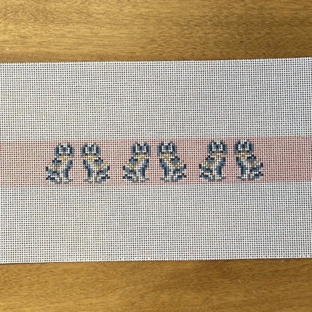 Staffordshire Dog Key Fob Canvas