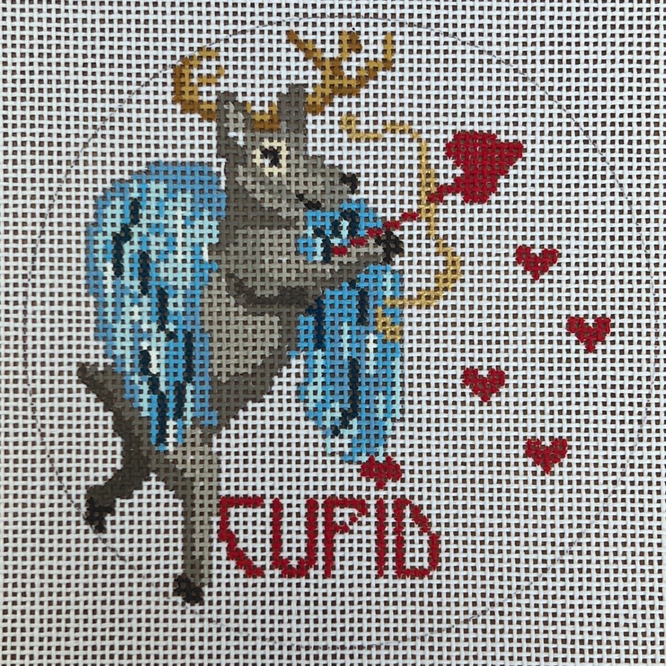 Reindeer Series Cupid Ornament Canvas