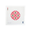 Christmas Tree Trellis Round Canvas