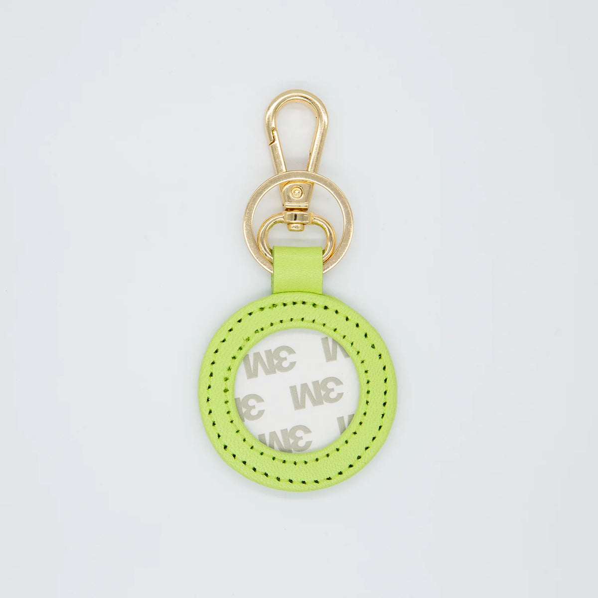Leather Self-Finishing Key Fob-Lime