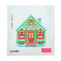 Library Christmas Village Canvas