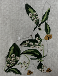 Lily of the Valley Standing Bunny Canvas