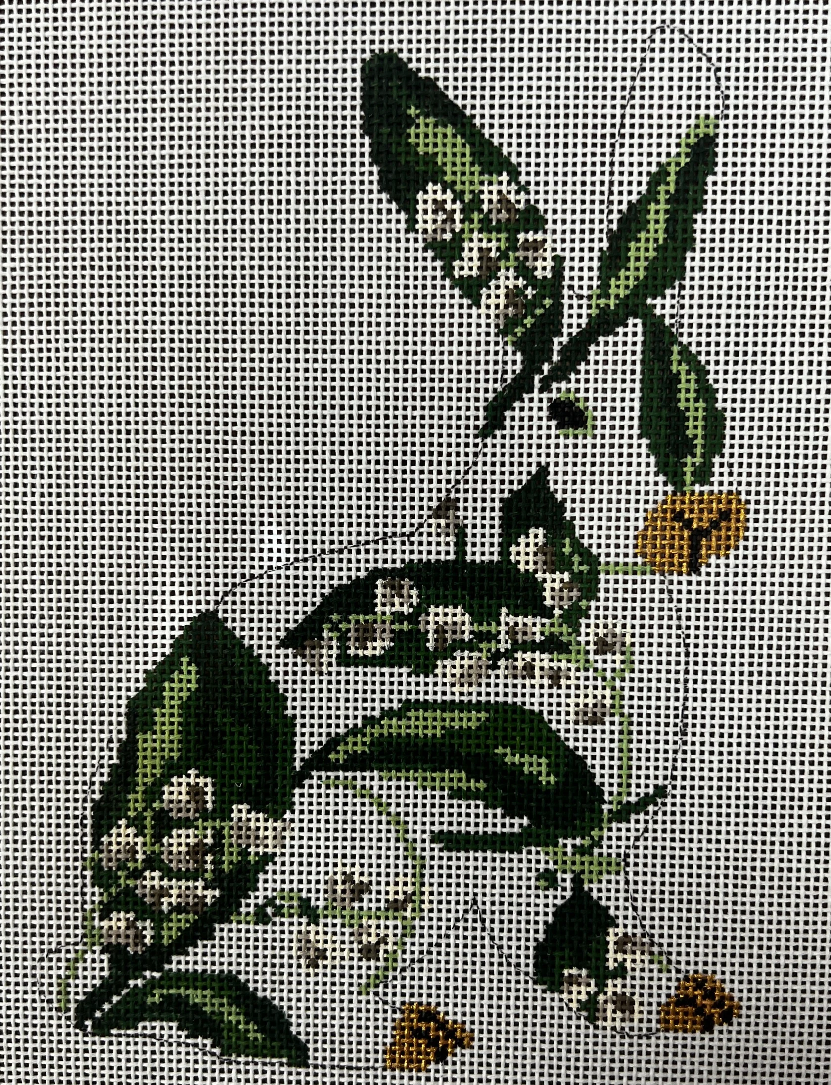 Lily of the Valley Standing Bunny Canvas