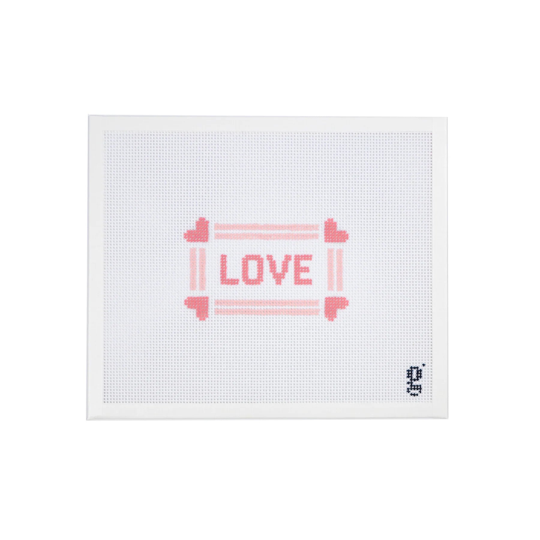 Love Mini Sign with Hearts Canvas