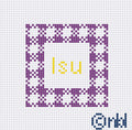 LSU Gingham Mini Square (2.2") Canvas