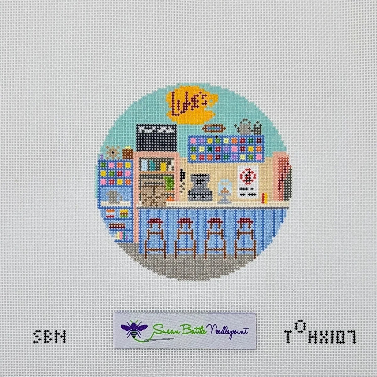 Luke's Diner Round Canvas
