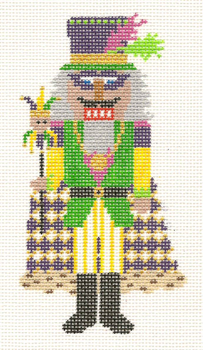 Mardi Gras Reveler Nutcracker Canvas