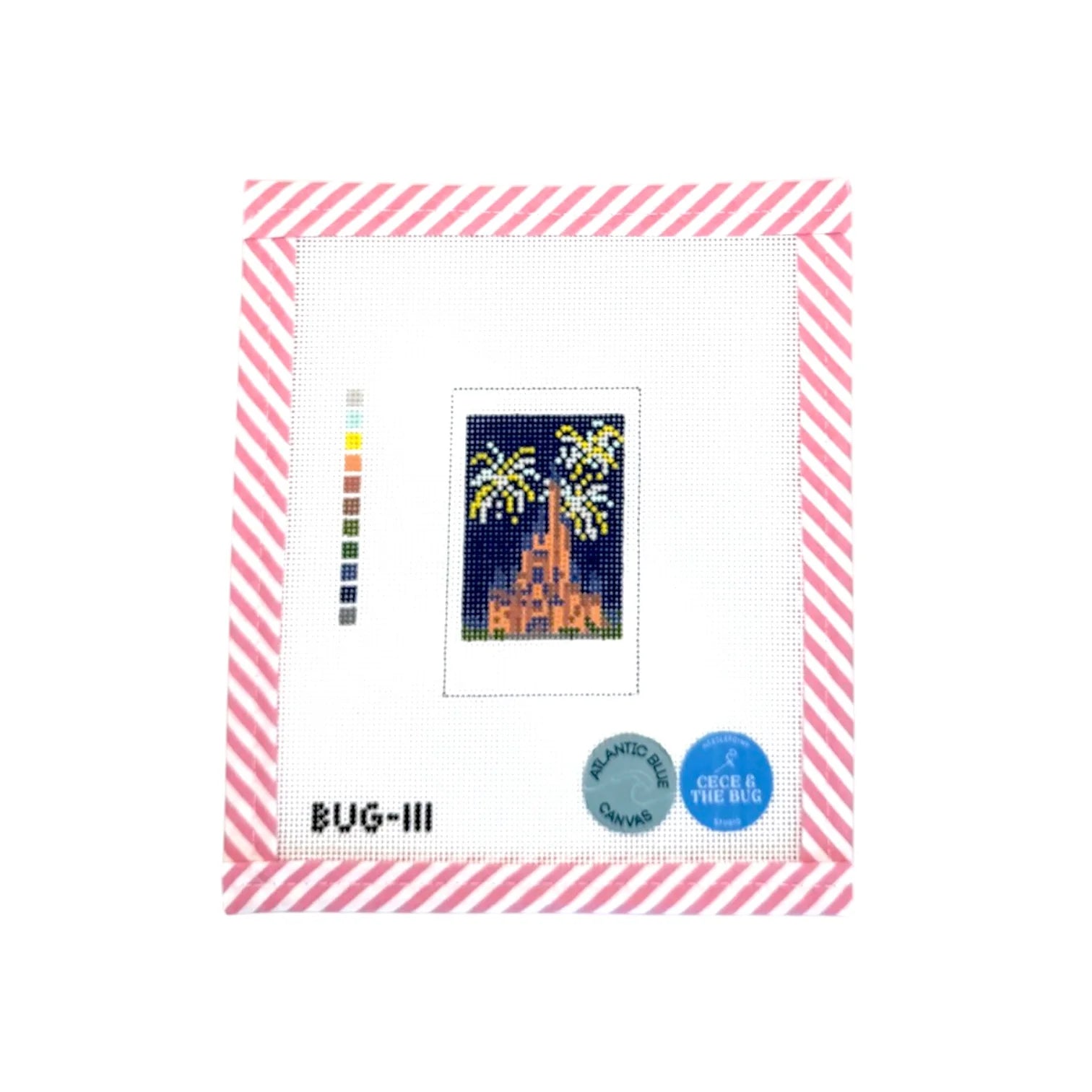 Magical Castle Fireworks Polaroid Canvas