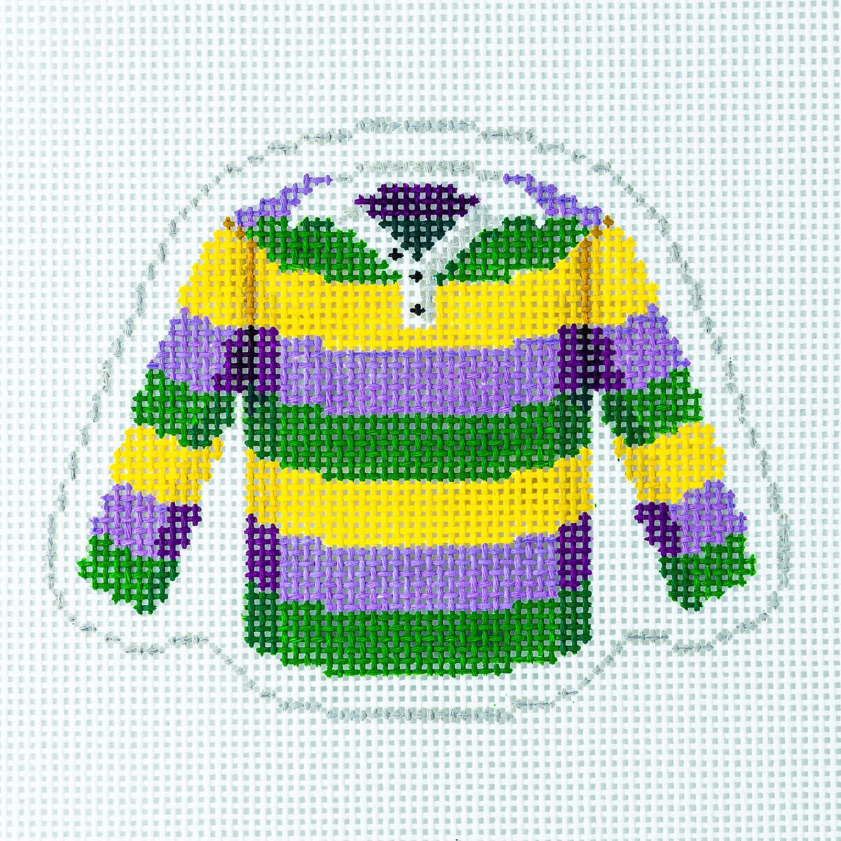Mardi Gras Polo Shirt Canvas