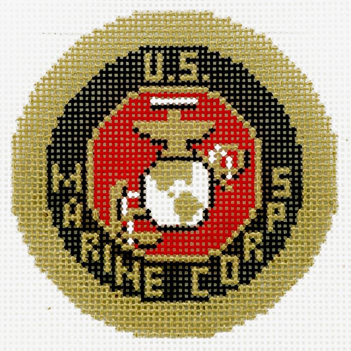 US Marine Corps 3" Round Canvas