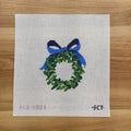 Monogramable Wreath Canvas (Blue)
