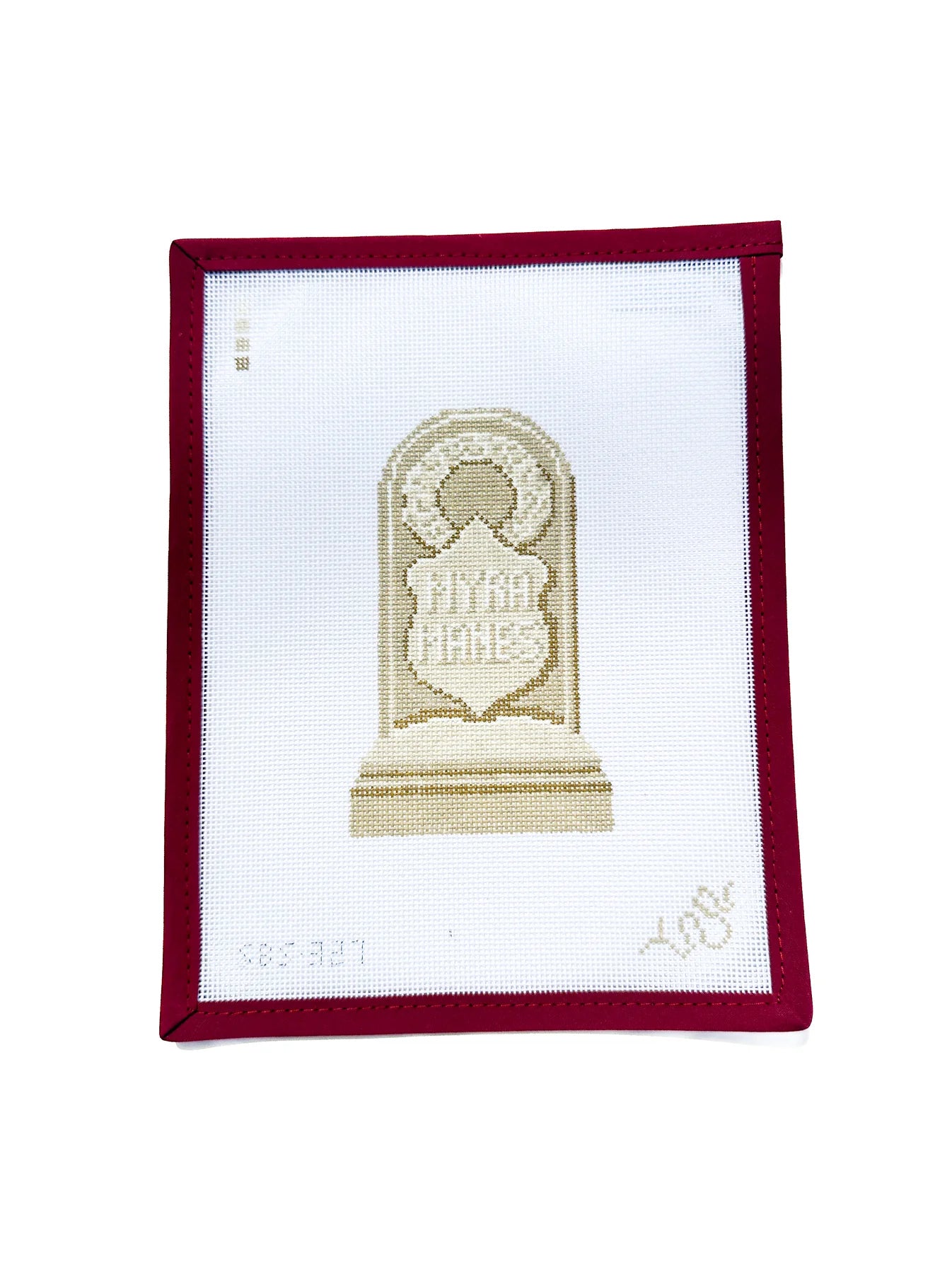 Headstone Tombstone Needlepoint Canvas - "Myra Manes"