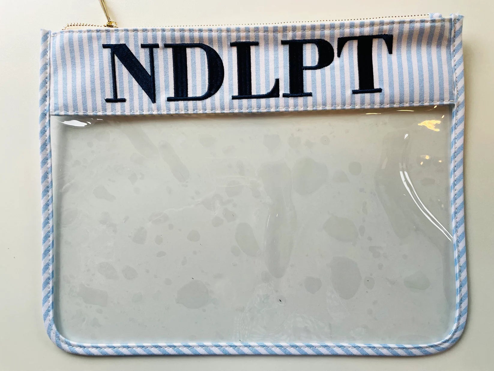 Blue and White Stripe NDLPT Project Bag