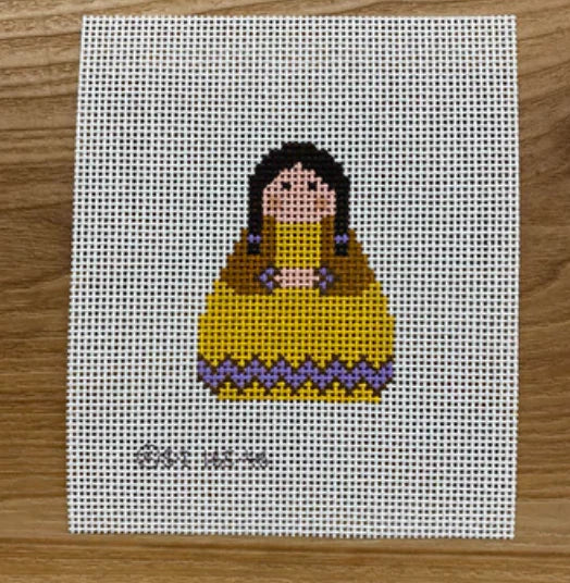 Native American Girl Stitch It Angel Canvas