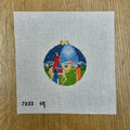 Nativity 3 Kings 3 Wisemen Round Canvas