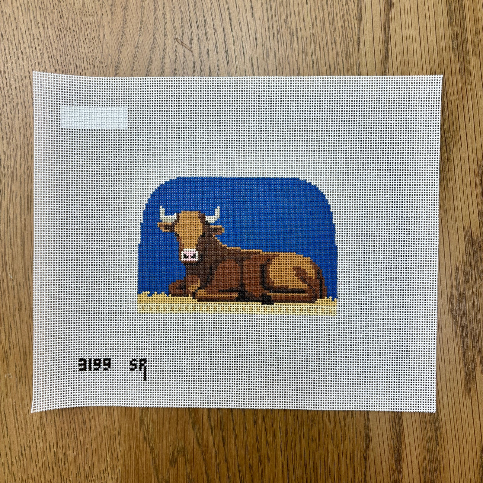 Nativity Cow Canvas