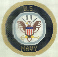 US Navy Corps 3" Round Canvas
