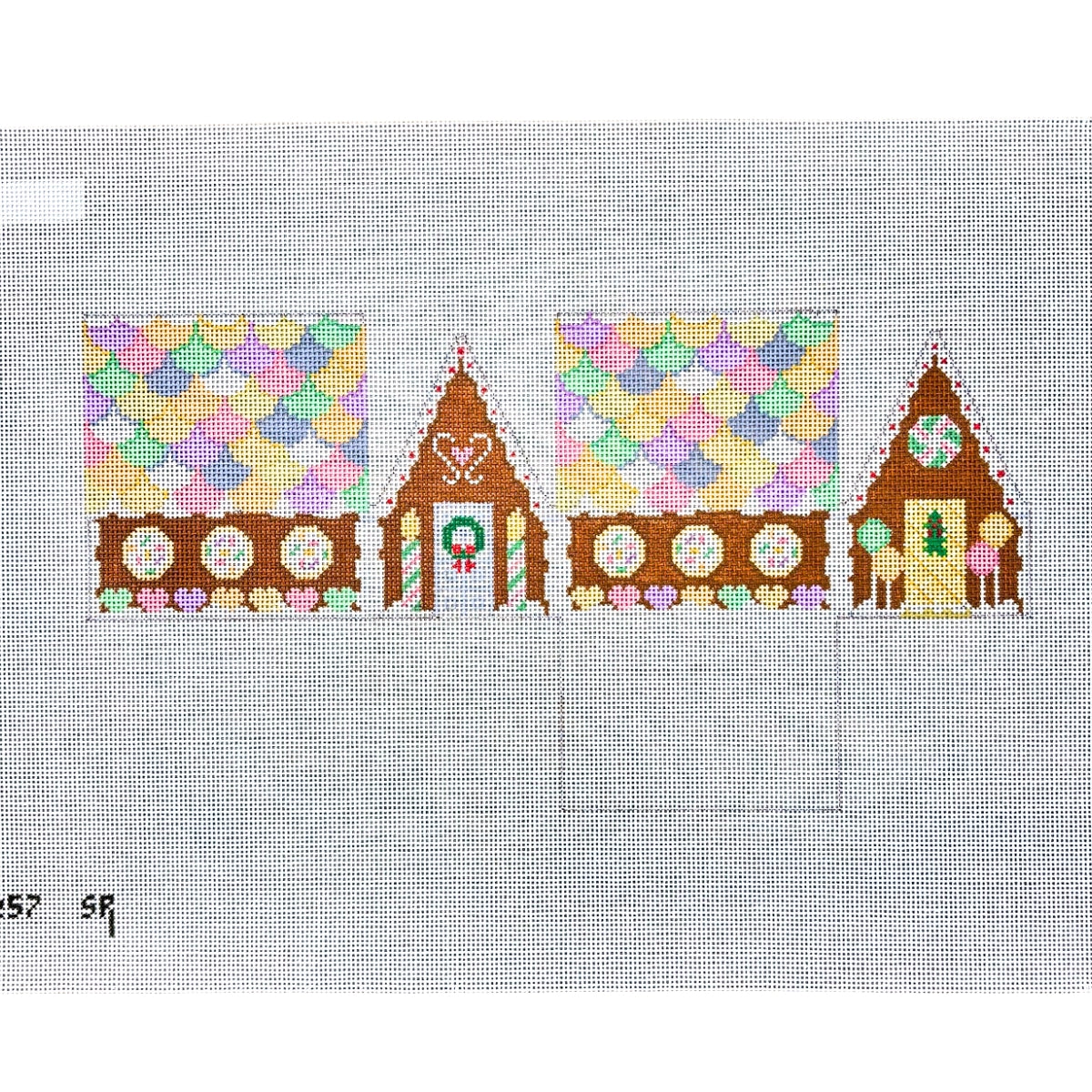 Neccos and Candy Heart 3D Gingerbread House Canvas