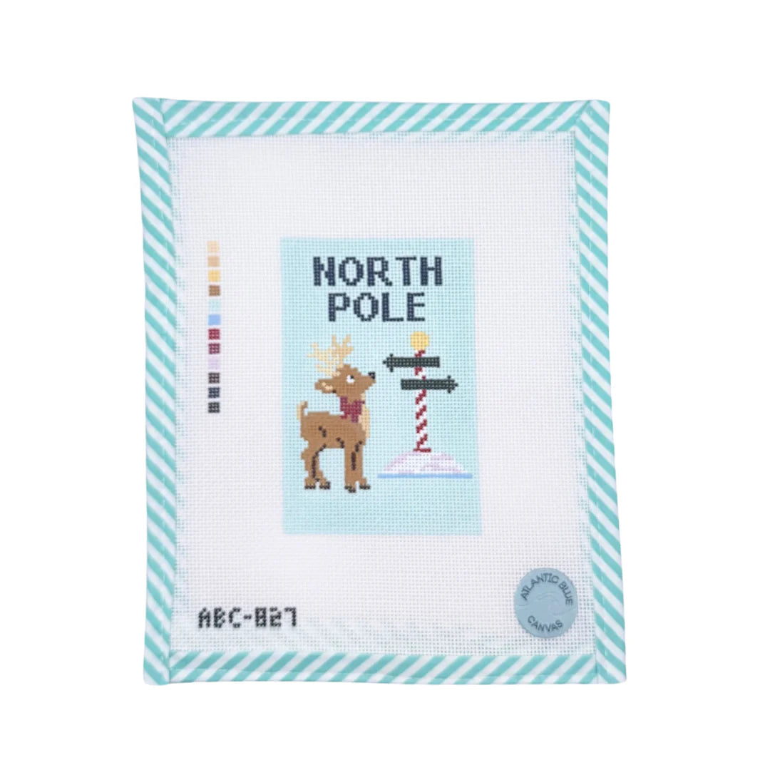 North Pole Travel Book Canvas