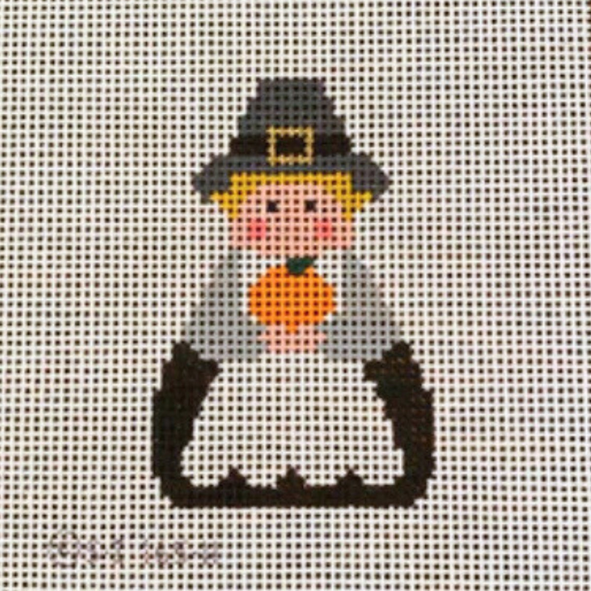 November Pilgrim Stitch It Angel Canvas
