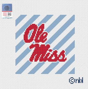 Ole Miss Stripe Canvas