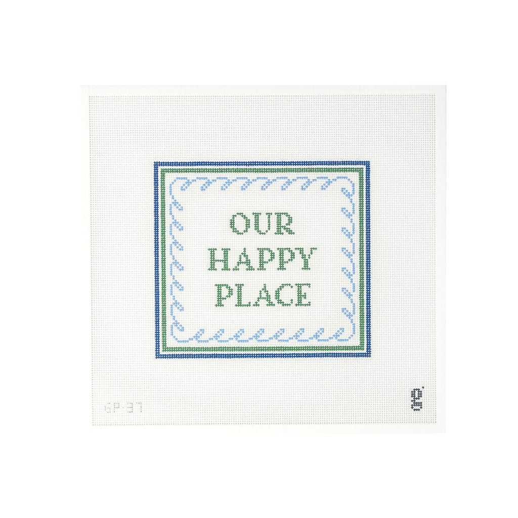 Our Happy Place Sign Canvas