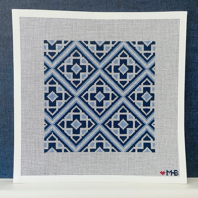 Medallion Tile (8x8) Blues