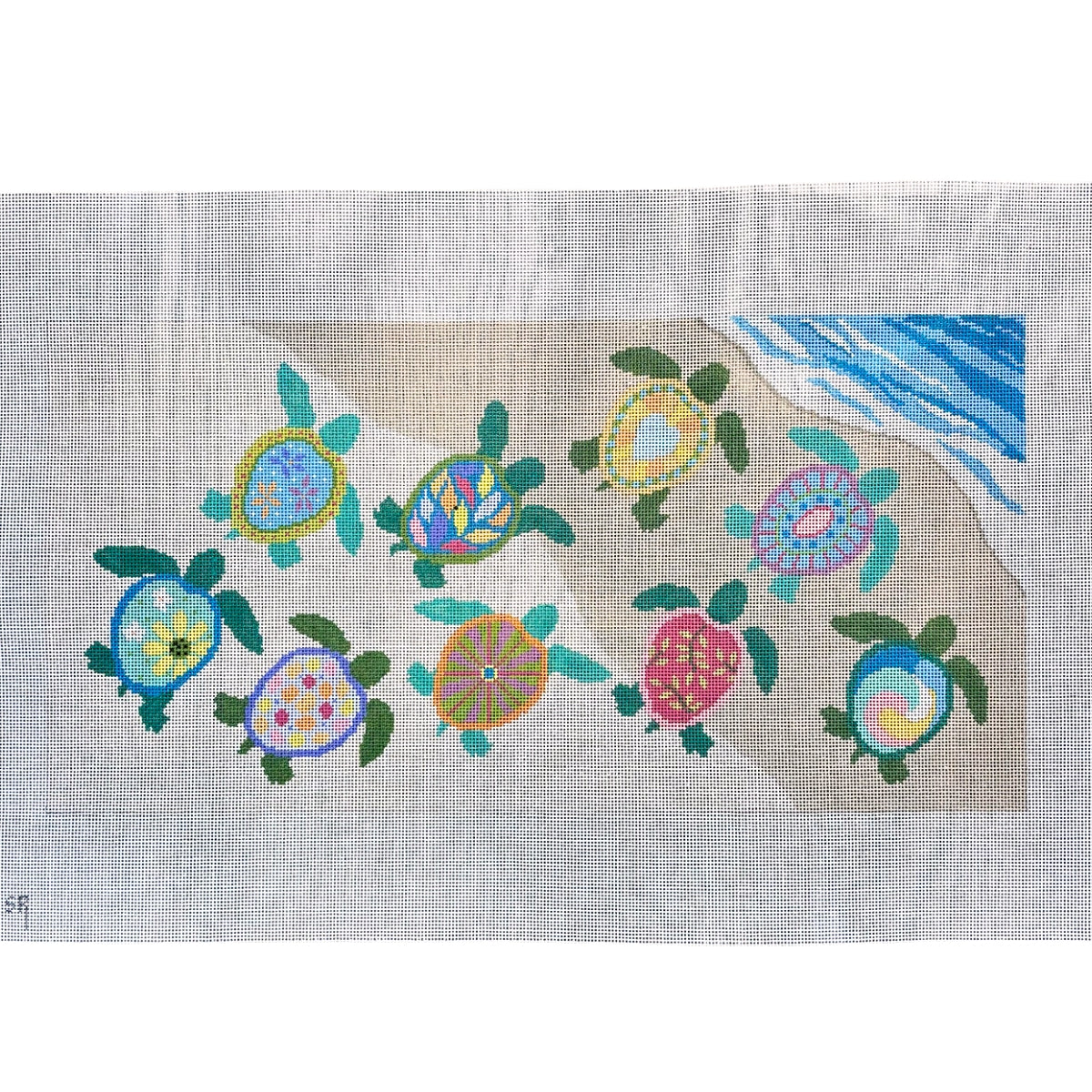 Painted Turtles First Swim Canvas
